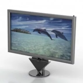 Flat Tv Set 3d model