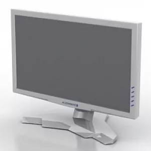 Square Lcd Monitor With Pc Mouse 3d model