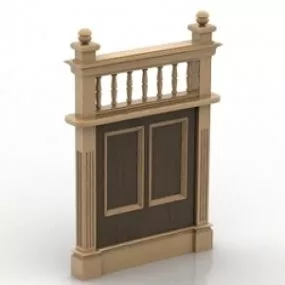 Wodden Folding Screen 3d model