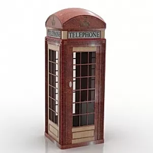 Telephone Box 3d model Telephone Box 3d model