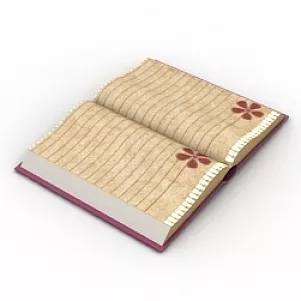 Book Stack With Labels 3d model