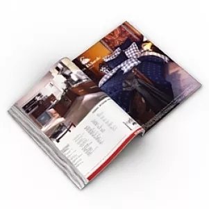 Magazine Exhibition On Glass Book Shelf 3d model