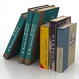 Books Set 3d model Books Set 3d model