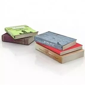 Books 3d model