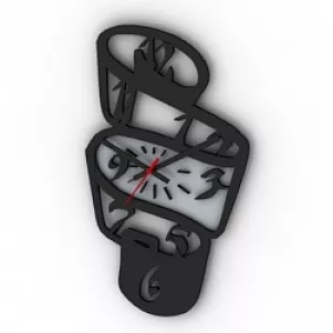 White Alarm Clock 3d model