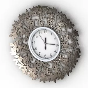 White Alarm Clock 3d model