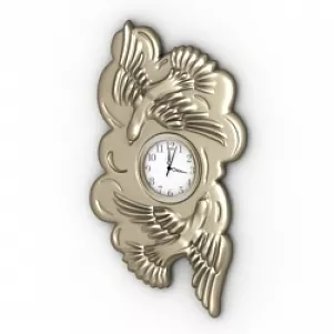 Retro Wall Clock Round Shape 3d model