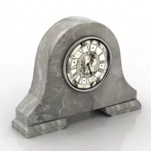 Curved Table Clock 3d model Curved Table Clock 3d model