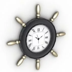 Decoration Wheel Clock 3d model