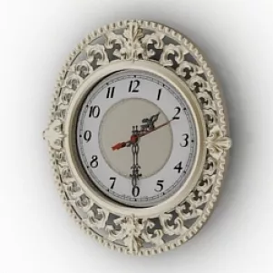 Minimalist Clock On Wall Decorative 3d model
