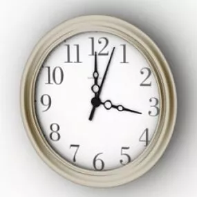 Classic Circle Clock 3d model