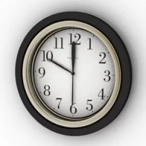 Circular Clock 3d model