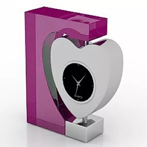 Wall Round Clock With Bird Decoration 3d model