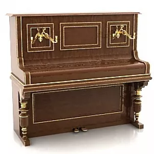 Modern Upright Piano 3d model