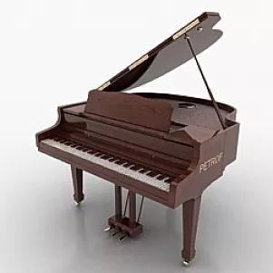 Modern Upright Piano 3d model
