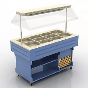 Market Display Shelf 3d model