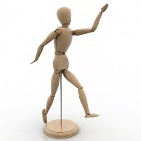 Wodden Mannequin 3d model
