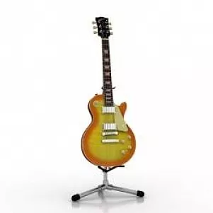 Guitar Instrument With Stand 3d model