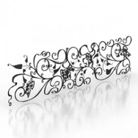Metal Floral Decor 3d model