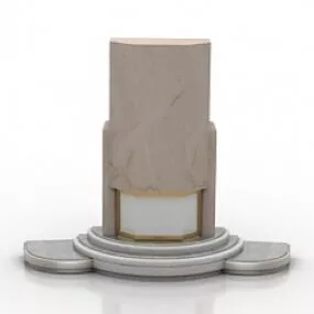 Stone Marble Fireplace 3d model