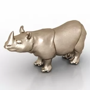 Figurine Rhinoceros 3d model Figurine Rhinoceros 3d model