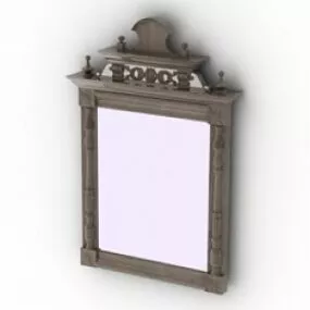 Vintage Rectangular Mirror 3d model