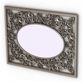Retro Mirror Frame 3d model