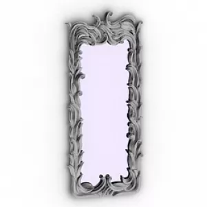 Floral Mirror Frame 3d model Floral Mirror Frame 3d model
