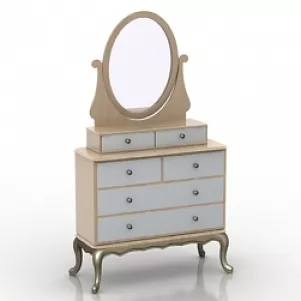 Dressing Table With Mirror 3d model Dressing Table With Mirror 3d model