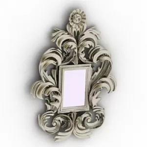 Floral Frame Mirror Decoration 3d model Floral Frame Mirror Decoration 3d model