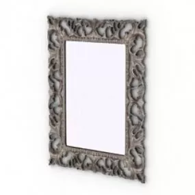 Curved Frame Decoration Mirror 3d model