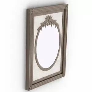 Vintage Ellipse Mirror 3d model Vintage Ellipse Mirror 3d model