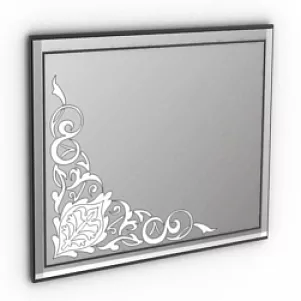 Floral Corner Decoration Mirror 3d model Floral Corner Decoration Mirror 3d model
