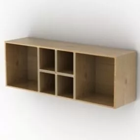 Wodden Hanging Shelf 3d model