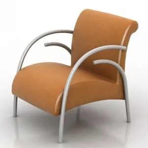 Curved Armchair 3d model Curved Armchair 3d model