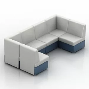 Sofa Cafe 3d model Sofa Cafe 3d model