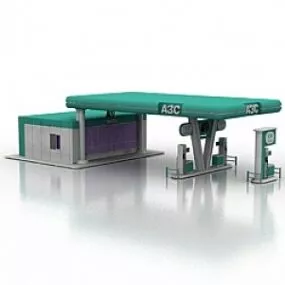 Gas Station 3d model