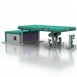 Castle Station Building 3d model