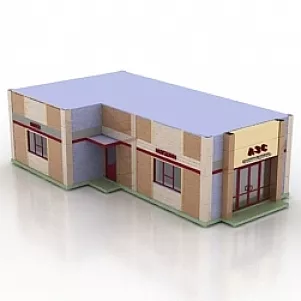 Station Azs 3d model Station Azs 3d model