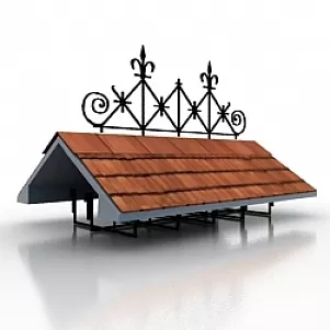 Rustic Corrugated Roof 3d model