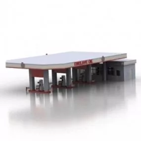 Gas Station 3d model