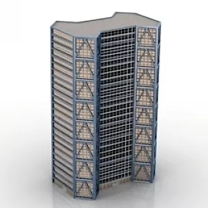 Modern Skyscraper Highrise Building 3d model