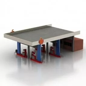 Gas Station 3d model