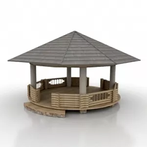 Chinese Waterside Pavilion 3d model