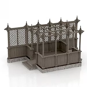 Gazebo Structure 3d model
