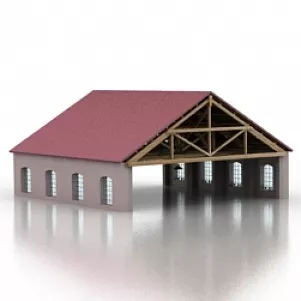 Rustic Corrugated Roof 3d model