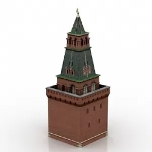 Tower 2 Vtoraya Bezymyannaya Kremlin 3d model Tower 2 Vtoraya Bezymyannaya Kremlin 3d model