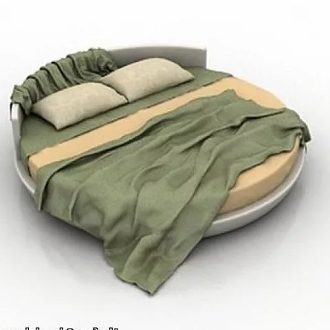 Bed Round Design 3d model Bed Round Design 3d model