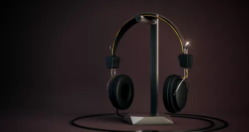 Wireless Headphone Gadget 3d model
