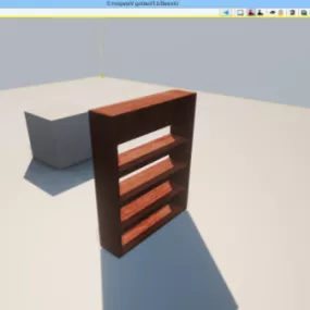Simple Library Wardrobe 3d model